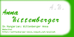 anna wittenberger business card